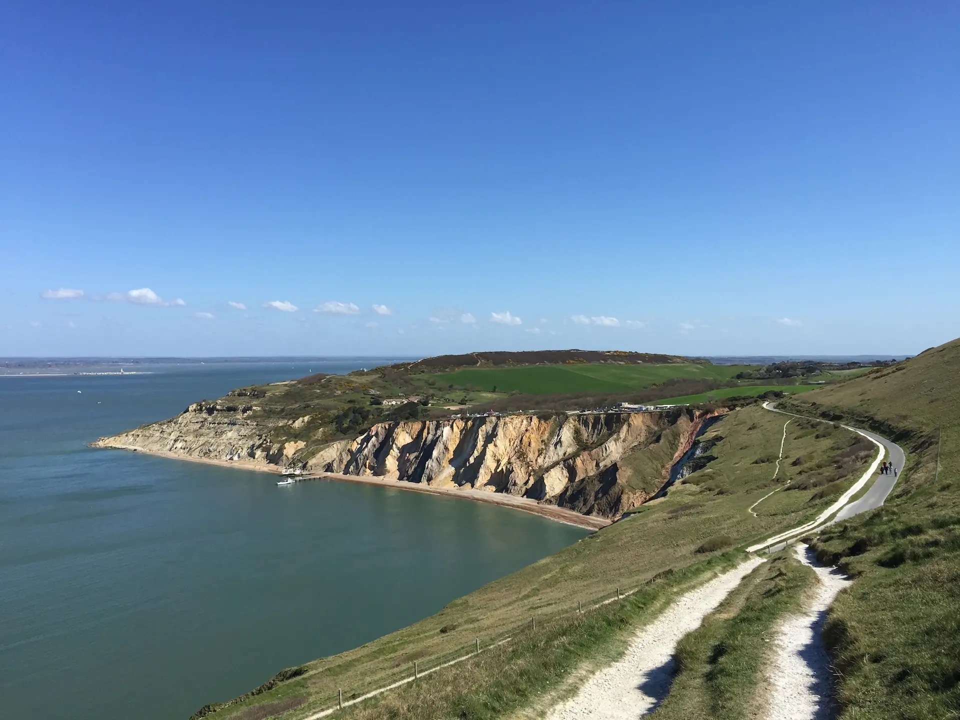 Isle of Wight coast with cliffs and sea